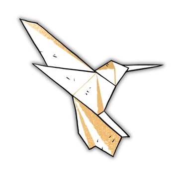 Colibri en origami