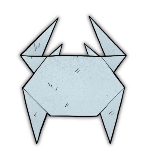 Crabe en origami